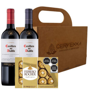 Casillero del Diablo, Chocolates Ferrero Rocher + Caja Six Pack Cerveza Artesanal - Beer Zone