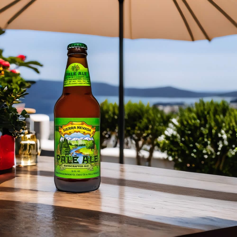 Cerveza Sierra Nevada Pale Ale en terraza